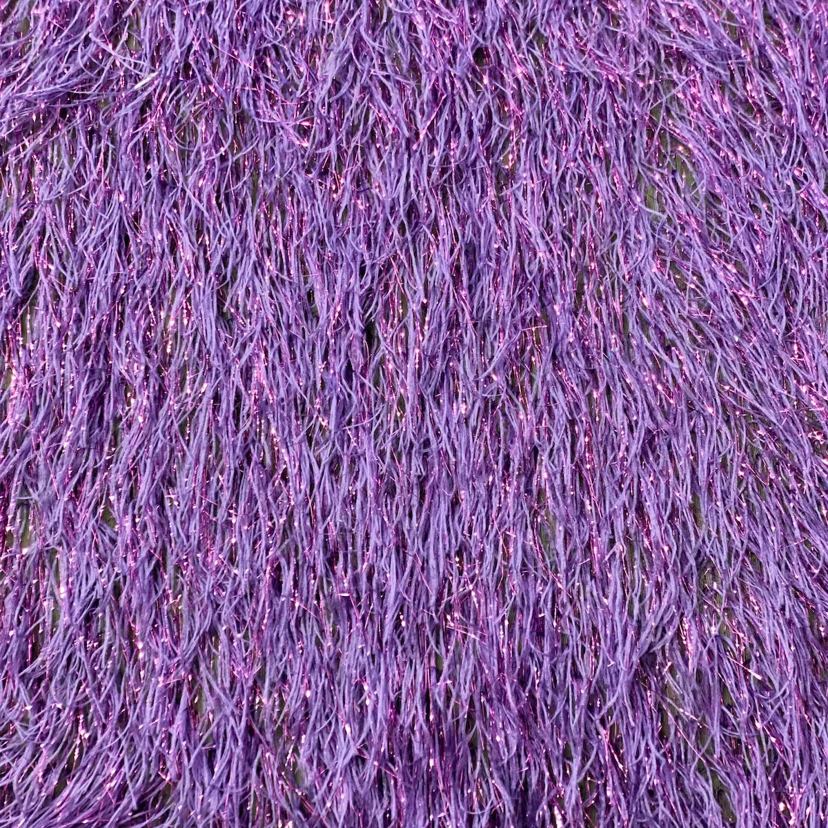 Metallic Faux Fur Tinsel Ostrich Feather Fabric