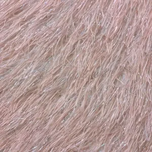 Metallic Faux Fur Tinsel Ostrich Feather Fabric