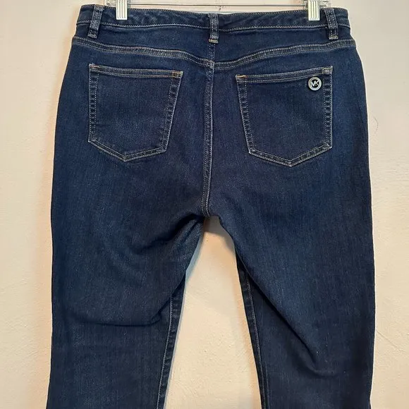 Micheal Kors Women's Skinny Capri Cropped Dark Wash Denim Jeans Size 10