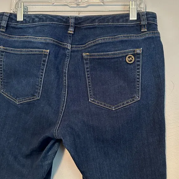 Micheal Kors Women's Skinny Capri Cropped Dark Wash Denim Jeans Size 10