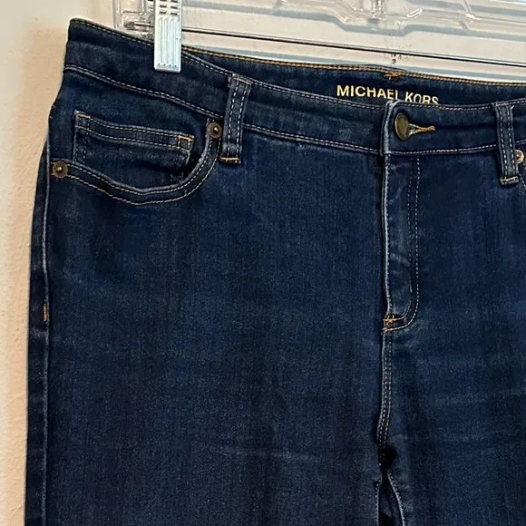 Micheal Kors Women's Skinny Capri Cropped Dark Wash Denim Jeans Size 10