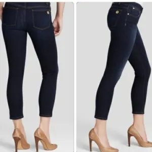 Micheal Kors Women's Skinny Capri Cropped Dark Wash Denim Jeans Size 10