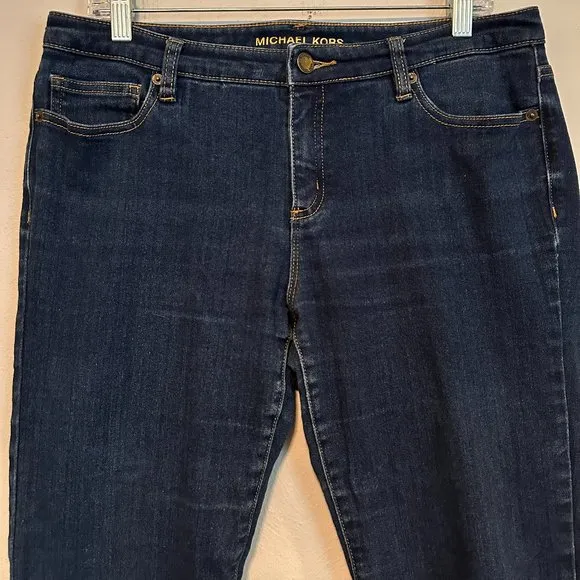 Micheal Kors Women's Skinny Capri Cropped Dark Wash Denim Jeans Size 10