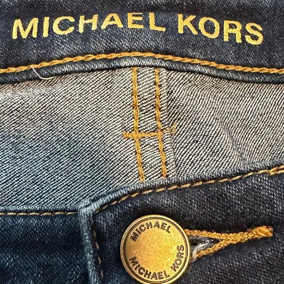 Micheal Kors Women's Skinny Capri Cropped Dark Wash Denim Jeans Size 10