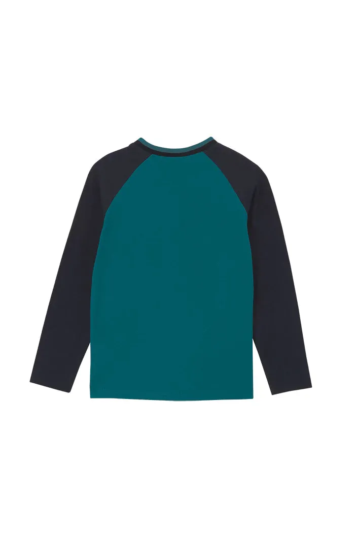 Milky | Lion Raglan Long Sleeve T-Shirt | Sizes 2-7