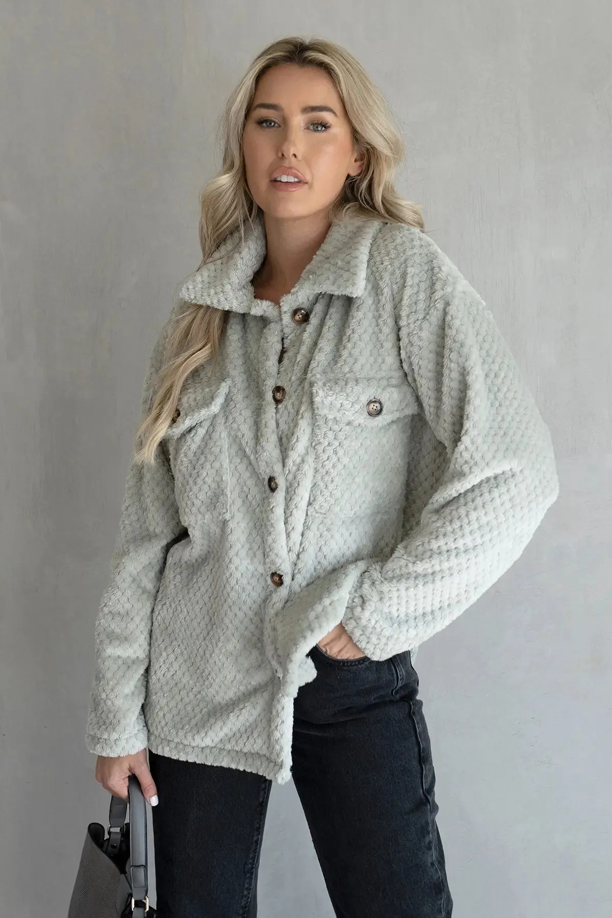 Mitsy | Solid Textured Shacket