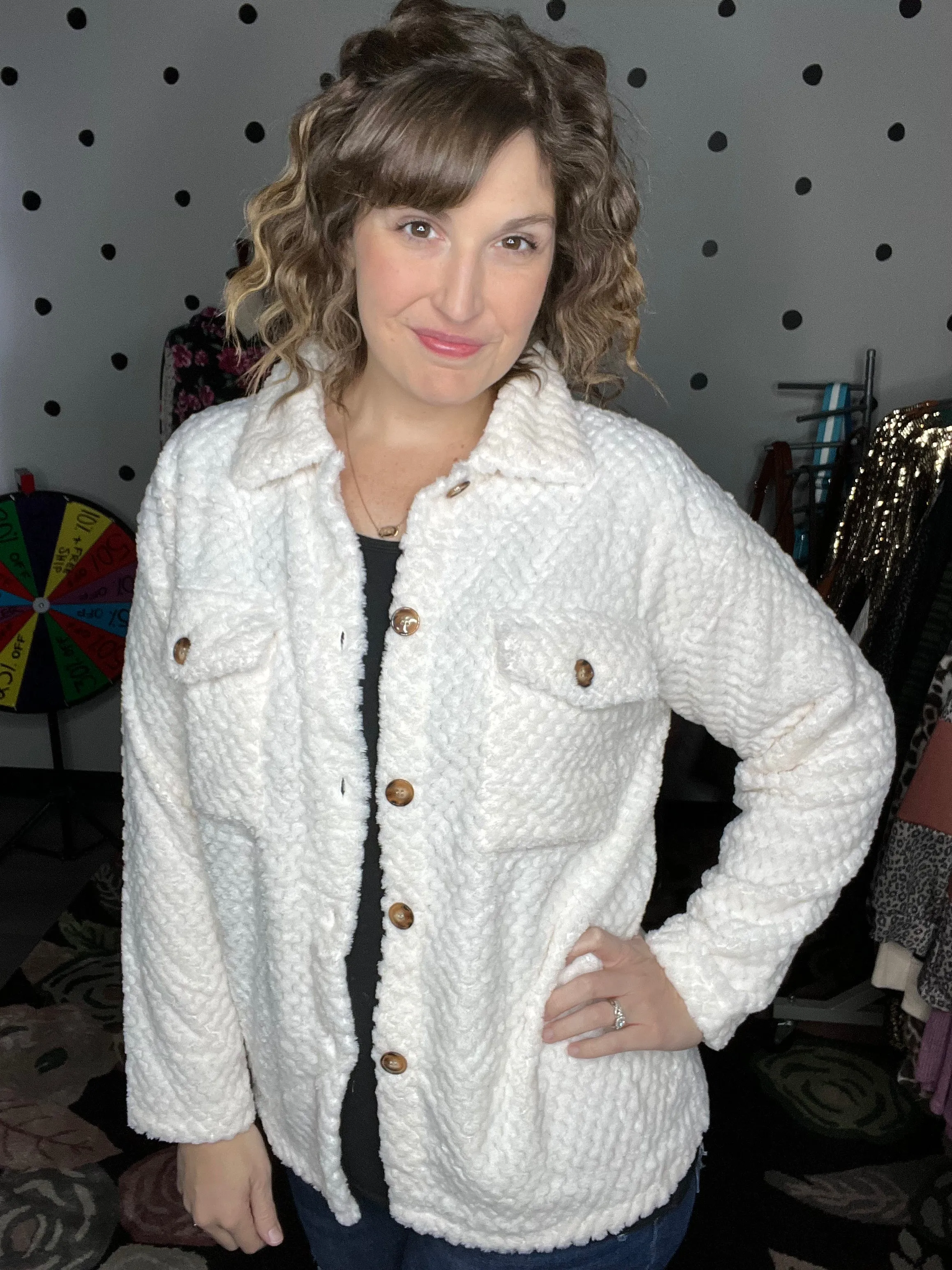 Mitsy | Solid Textured Shacket