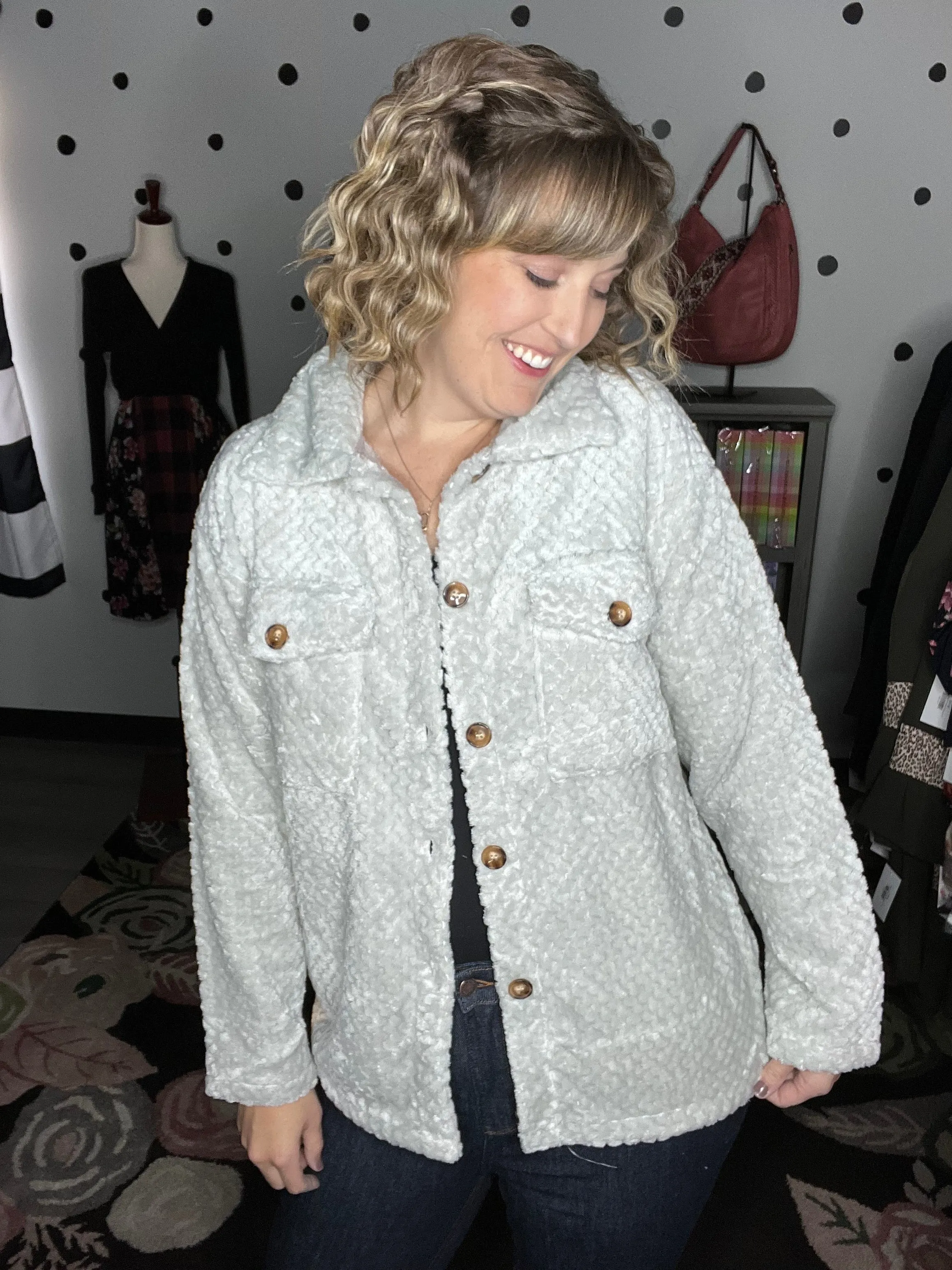Mitsy | Solid Textured Shacket