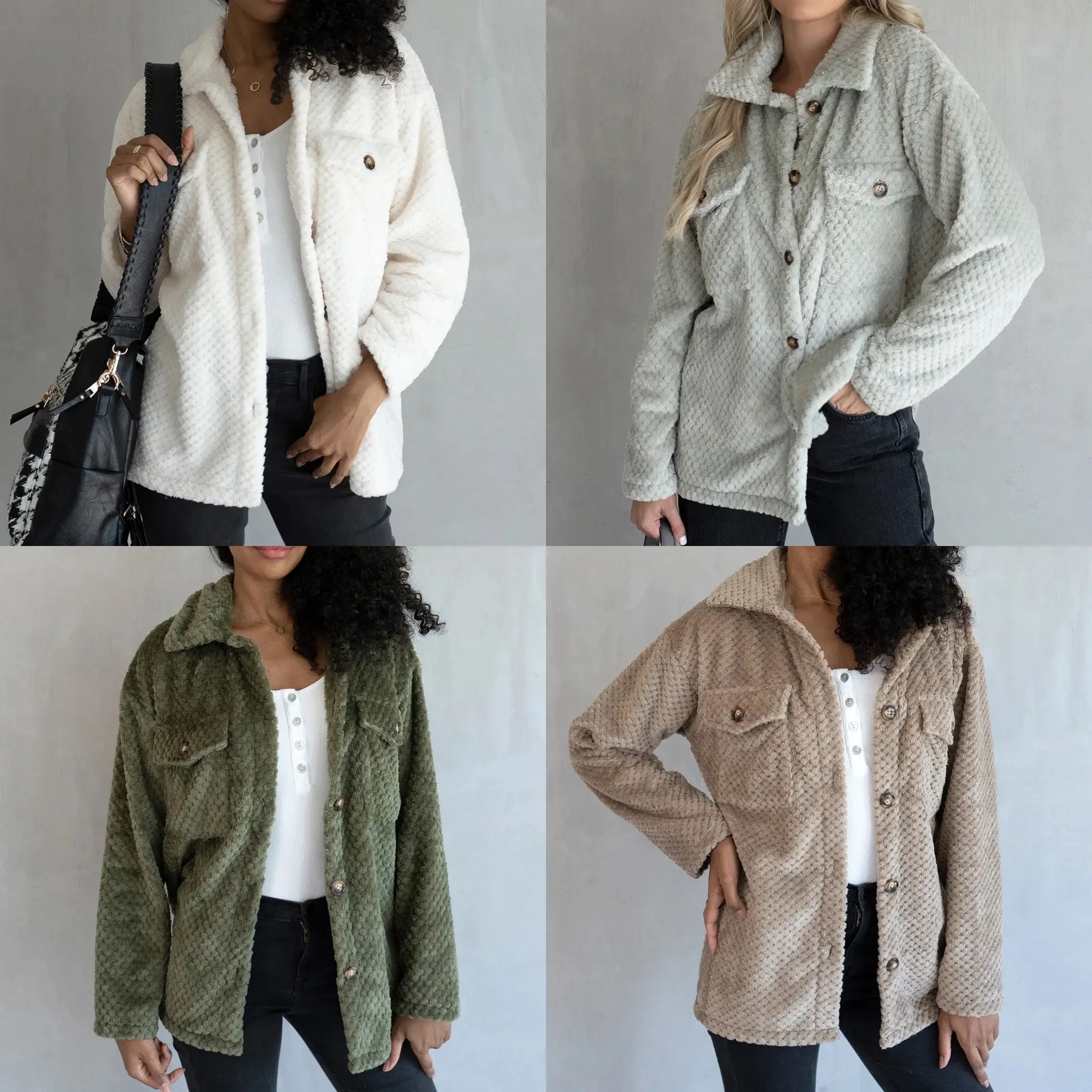 Mitsy | Solid Textured Shacket