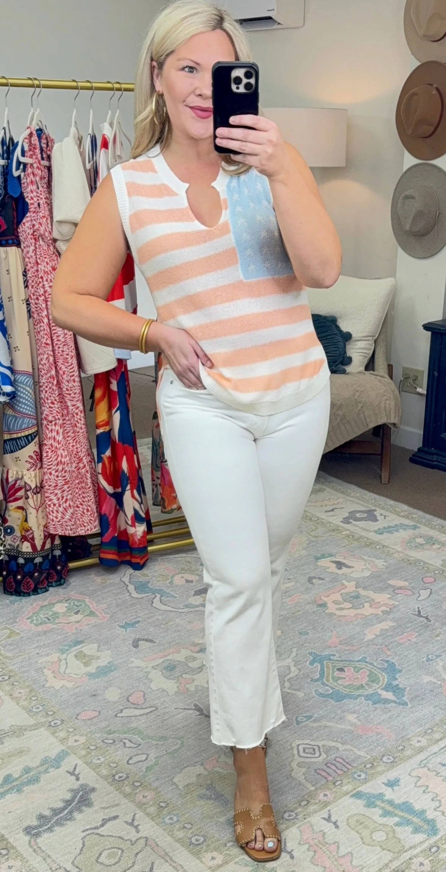 **MORE COLORS** American Beauty Light Knit Top