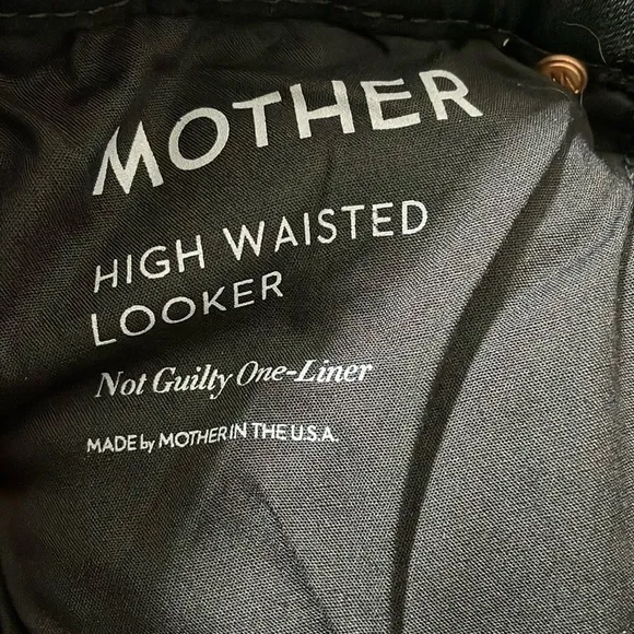 MOTHER High Waisted Looker Not Guilty One-Liner Skinny Jeans size 25