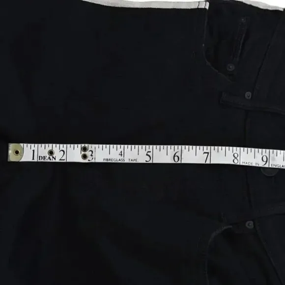 Mother Insider Crop Step Stipe Jeans Black Ankle Size  23