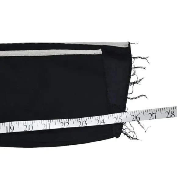 Mother Insider Crop Step Stipe Jeans Black Ankle Size  23