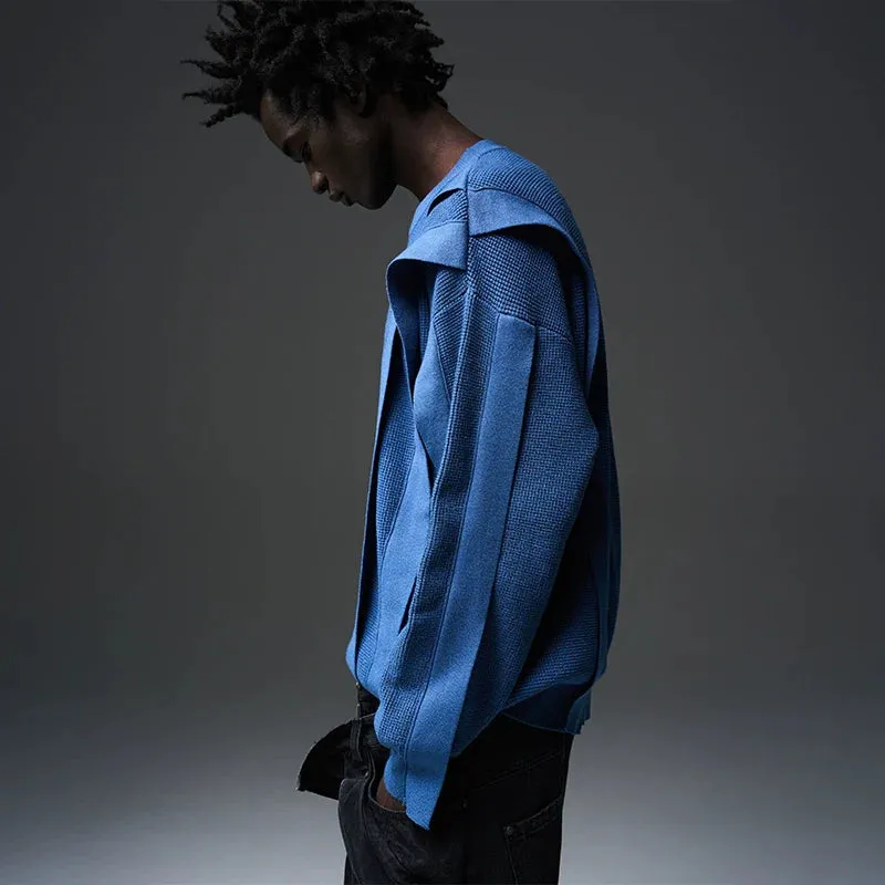 Multi-Textured Round Neck Sweater