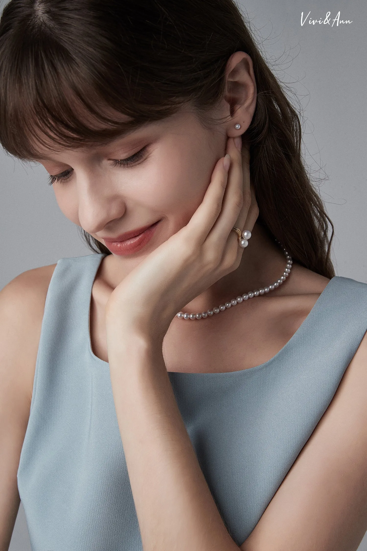 Multi-way Versatile Freshwater Pearl Choker with 18K Clasp Necklace