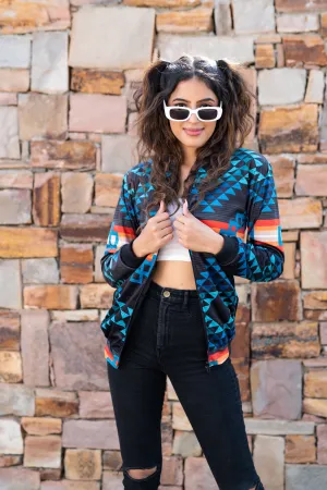 Multicolor Pendleton Printed Jacket For Women