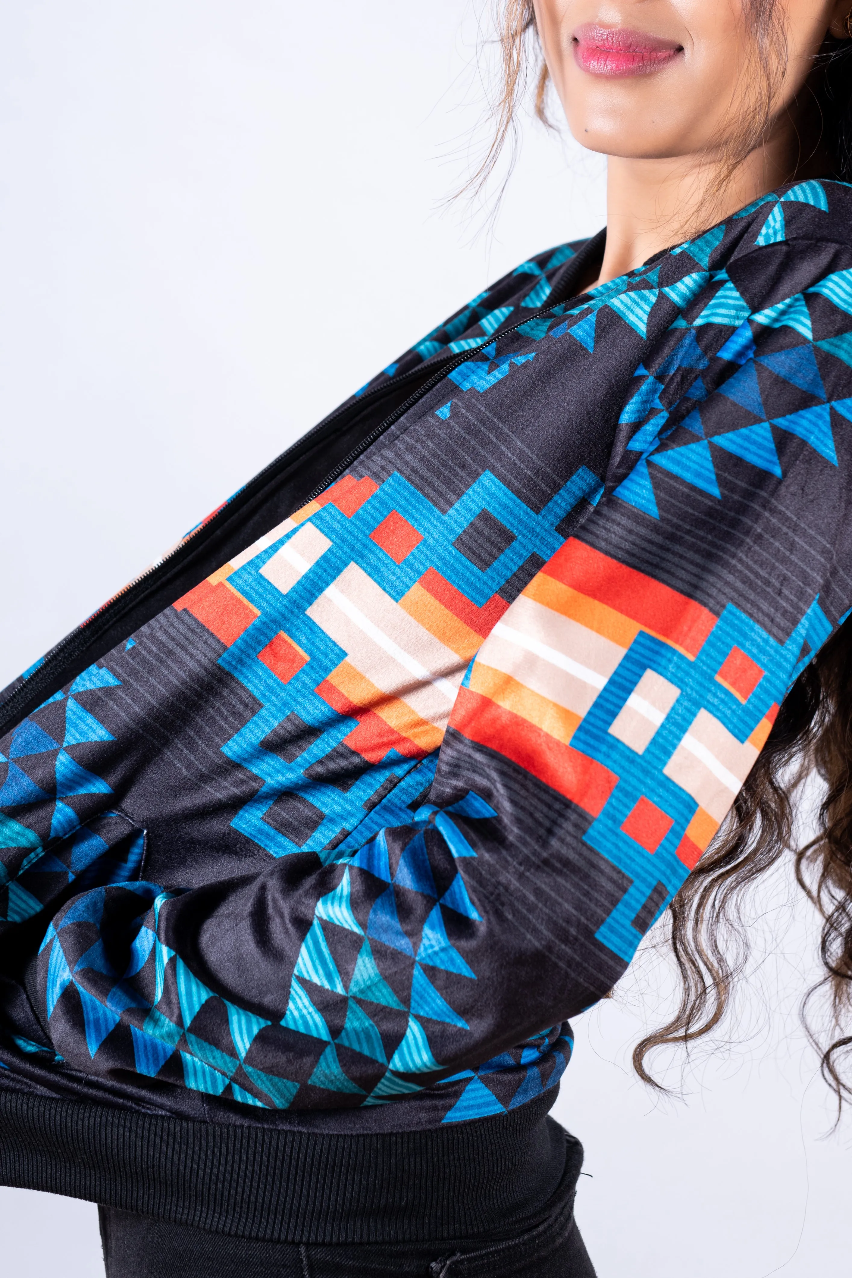 Multicolor Pendleton Printed Jacket For Women
