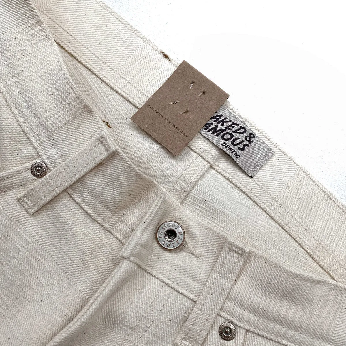 Naked & Famous Denim Undyed Frankenstein - Weird Guy Jeans