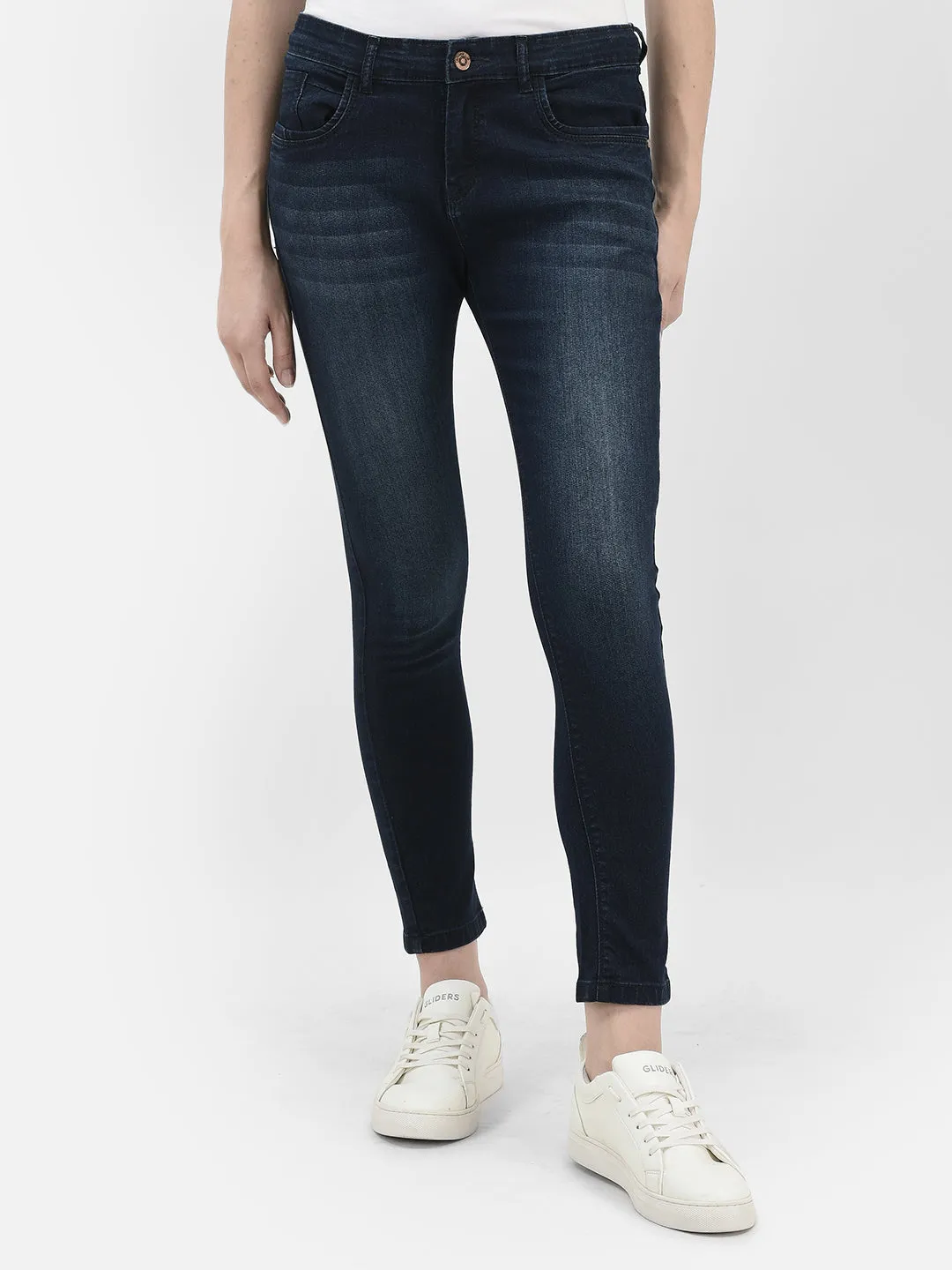 Navy Blue Skinny and Stretchable Jeans