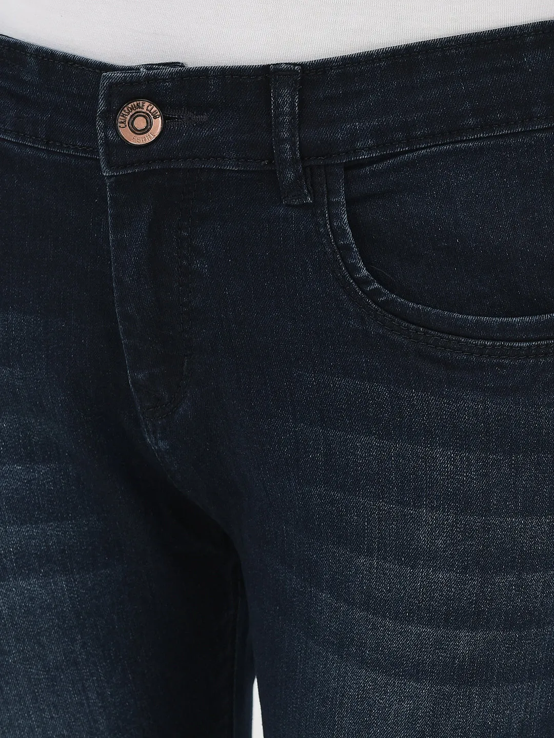 Navy Blue Skinny and Stretchable Jeans