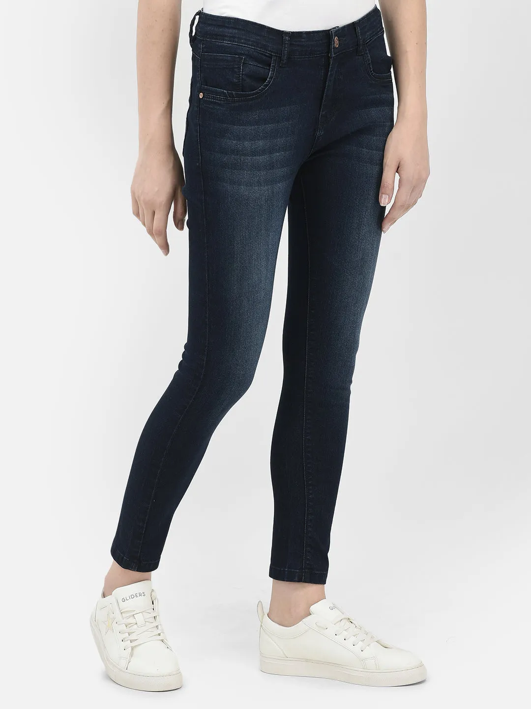 Navy Blue Skinny and Stretchable Jeans