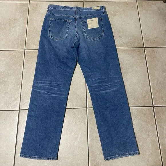 NEW AG Jeans Adriano Goldschmied Saige 33x33 High-Rise Straight Denim Jean AG-ED