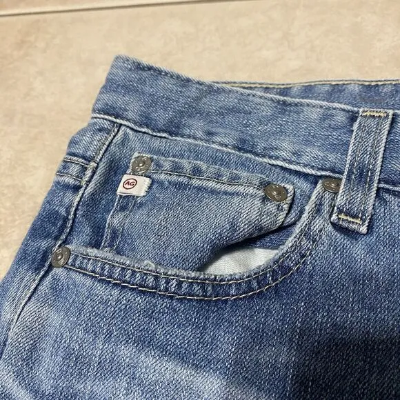 NEW AG Jeans Adriano Goldschmied Saige 33x33 High-Rise Straight Denim Jean AG-ED