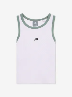 New Balance Girls Premium Rib Vest Top in Purple