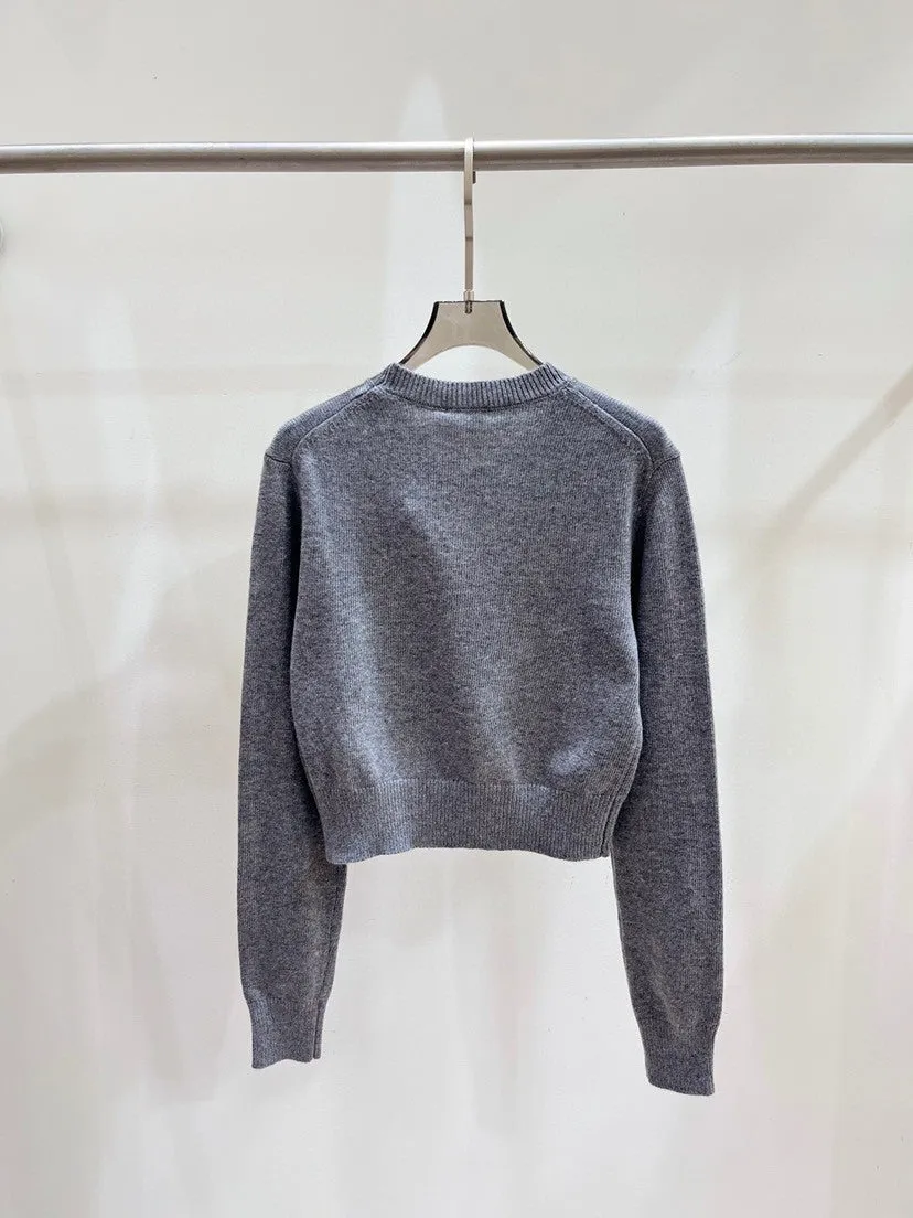 New hot diamond letter logo knitted long sleeve