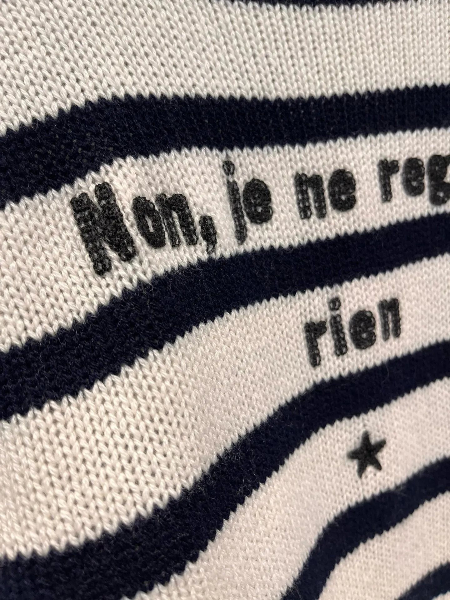 New letter embroidered striped sweater