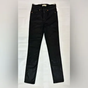 New Madewell Stovepipe Jeans in True Black Wash: Coated Edition!!!