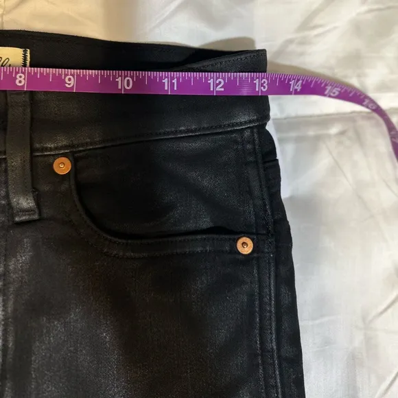 New Madewell Stovepipe Jeans in True Black Wash: Coated Edition!!!