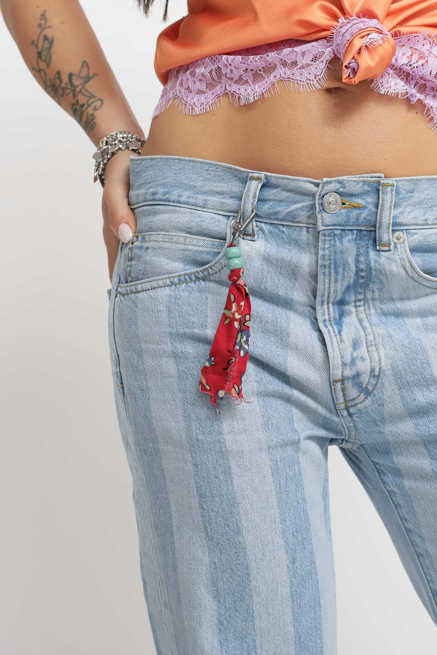 New Oksar Woman - Denim Laser Stripe