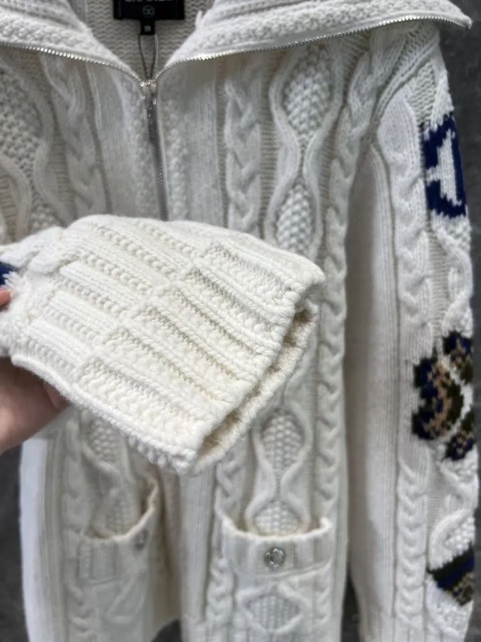 New Zipper Cashmere Sweater Jacket