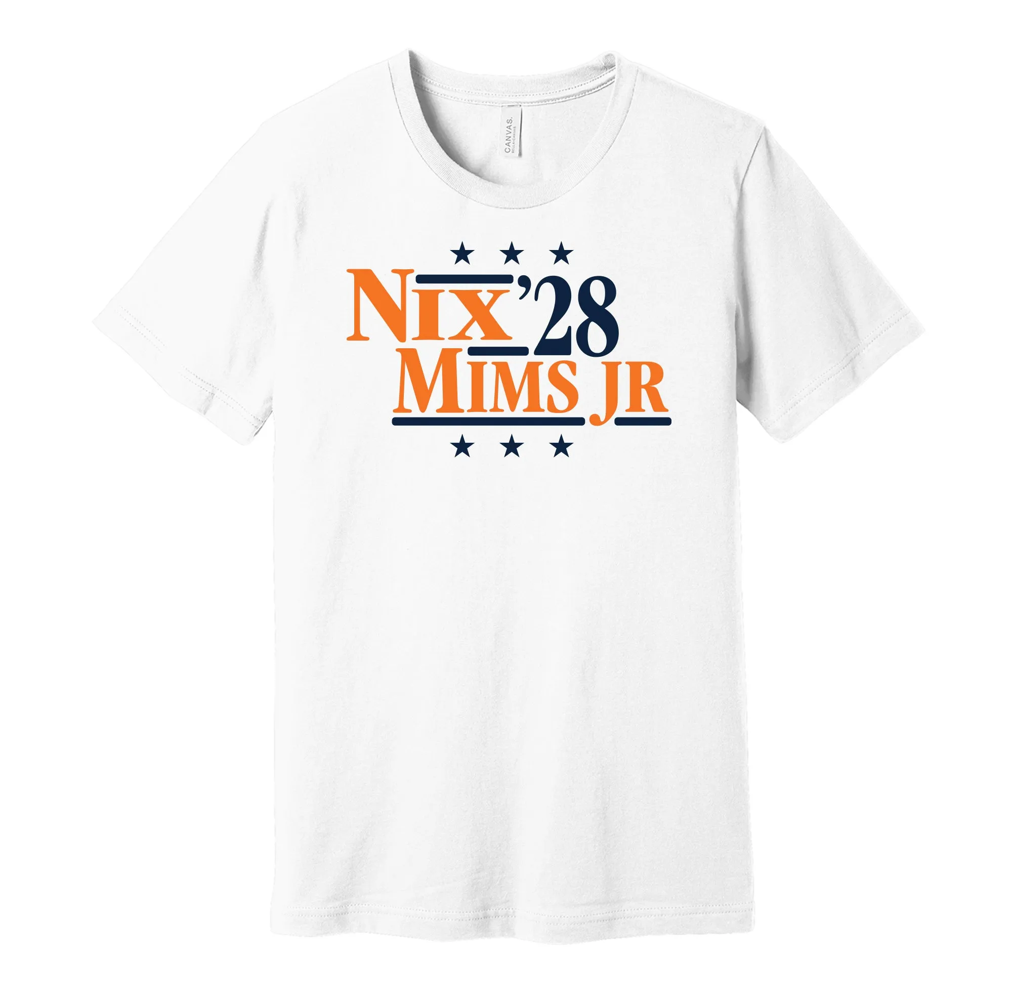Nix & Mims Jr '28 - Denver Football Legends Political Campaign Parody T-Shirt - Hyper Than Hype Shirts