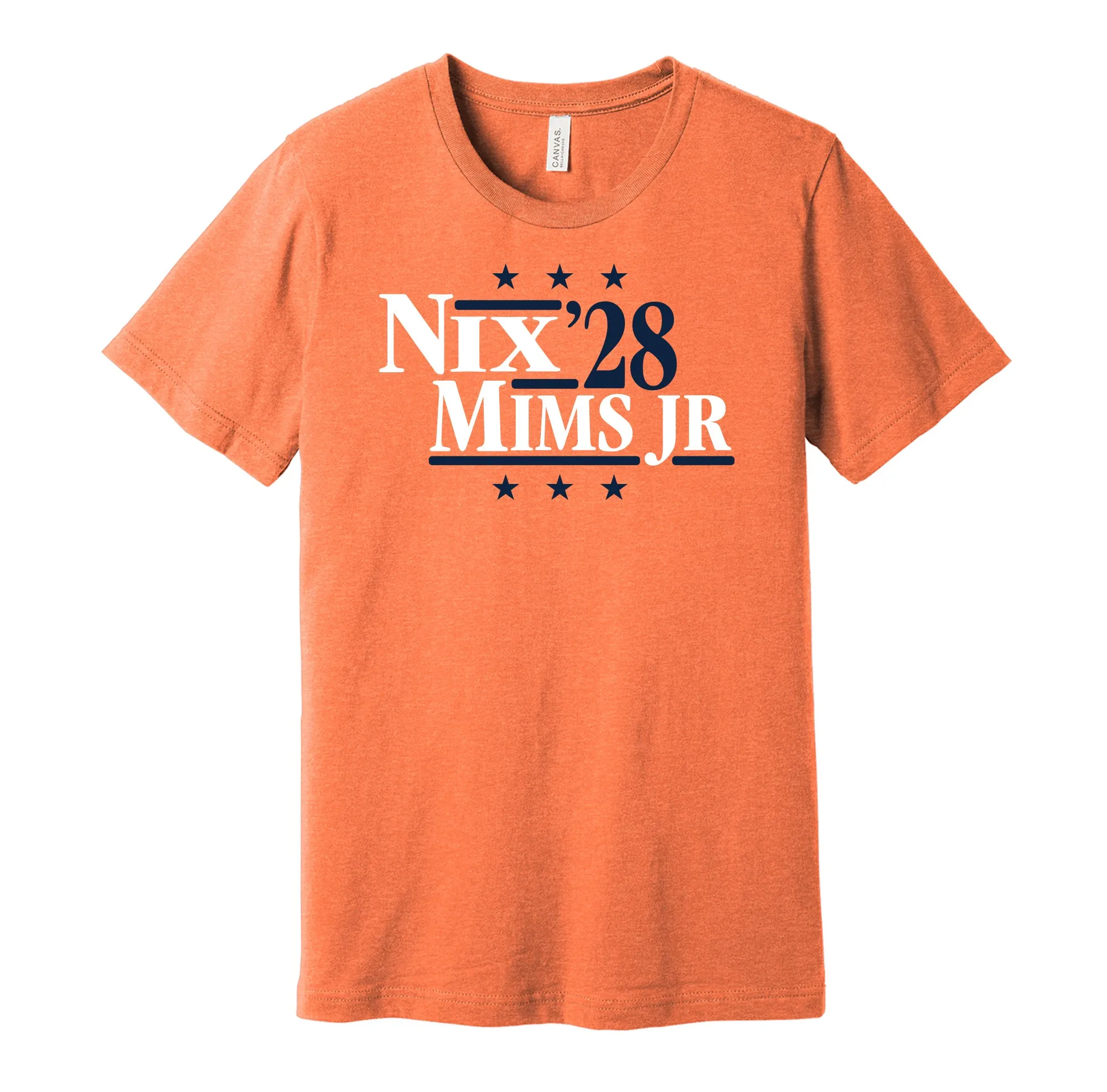 Nix & Mims Jr '28 - Denver Football Legends Political Campaign Parody T-Shirt - Hyper Than Hype Shirts