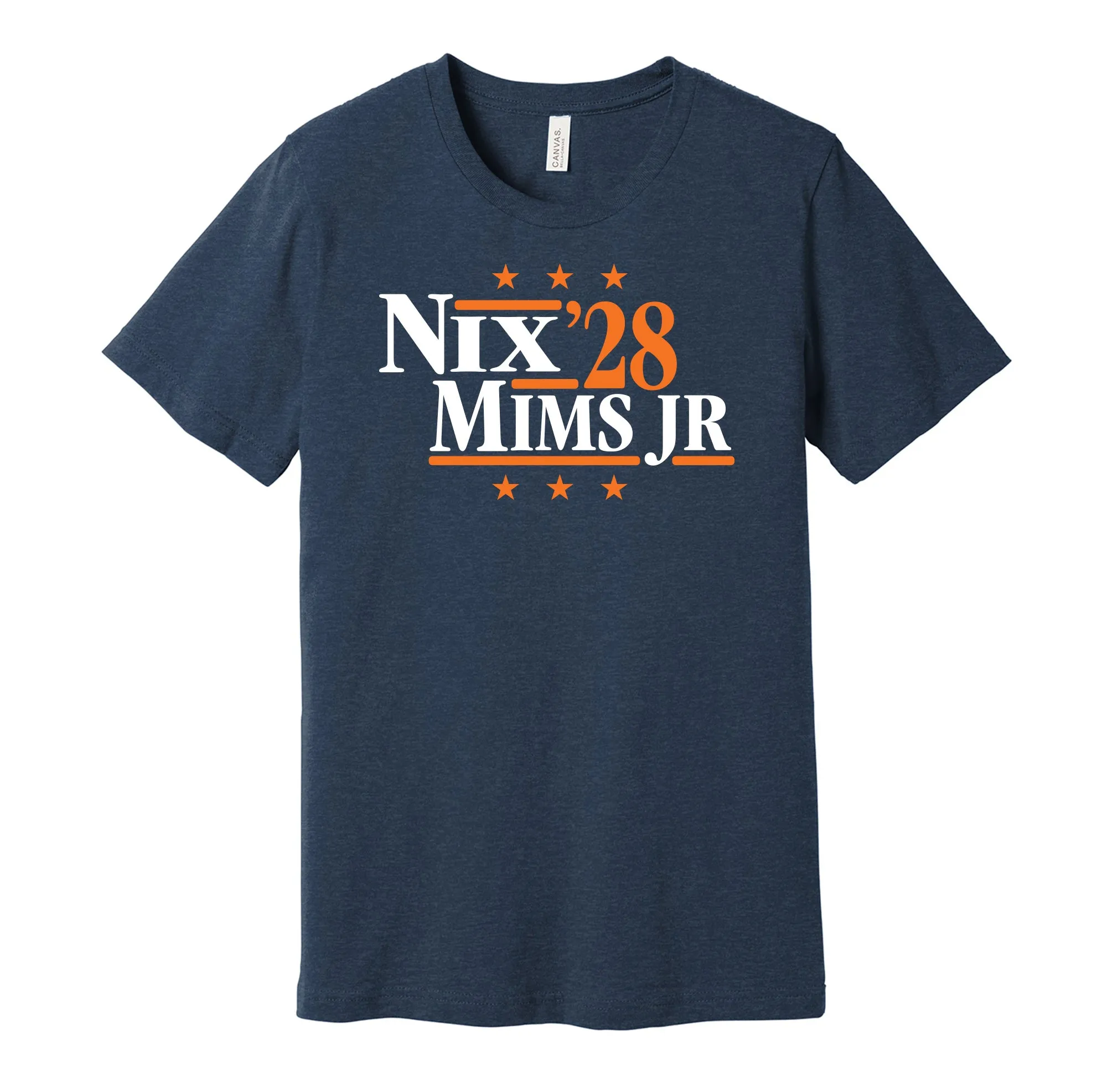 Nix & Mims Jr '28 - Denver Football Legends Political Campaign Parody T-Shirt - Hyper Than Hype Shirts