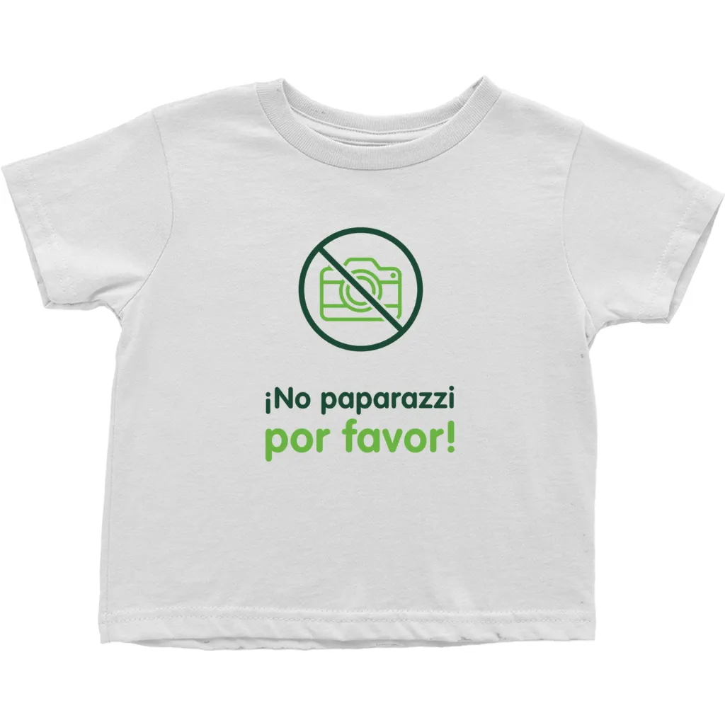 No Paparazzi Toddler T-Shirts (Spanish)