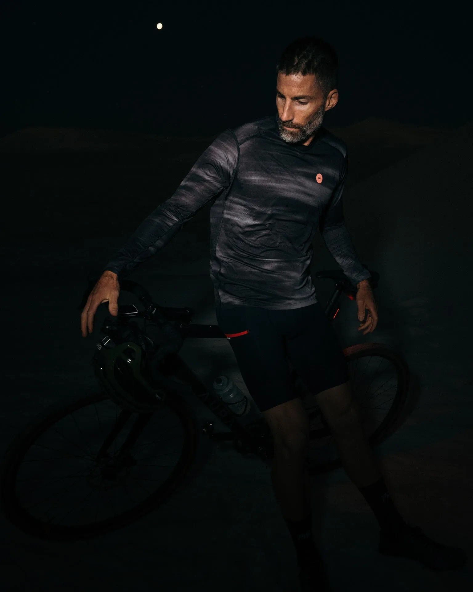 Nomadic Tech Long Sleeve T Shirt - Black Blur