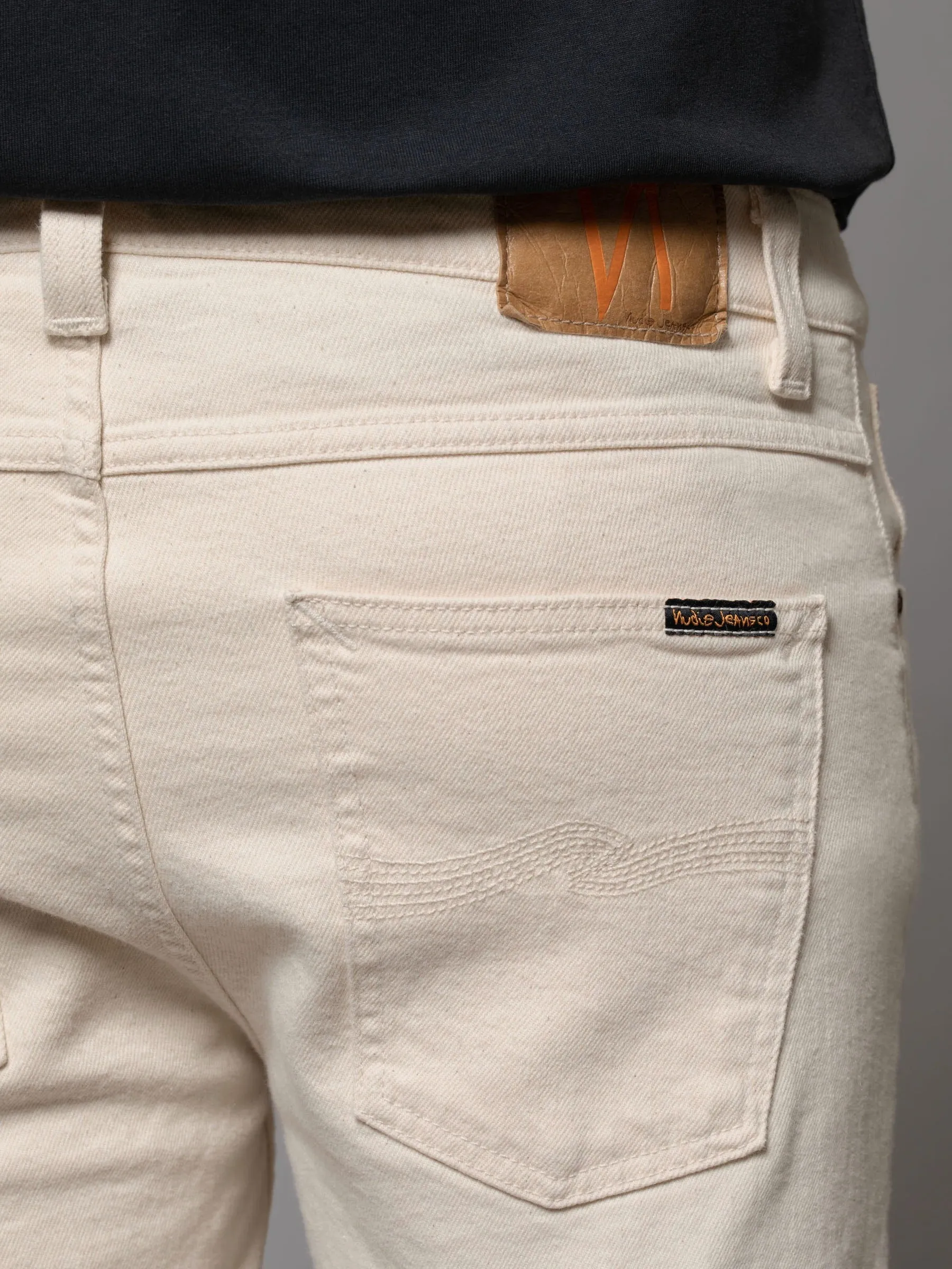 【Nudie Jeans】Lean Dean Soaked Cream／11.75oz／合身上寬下窄