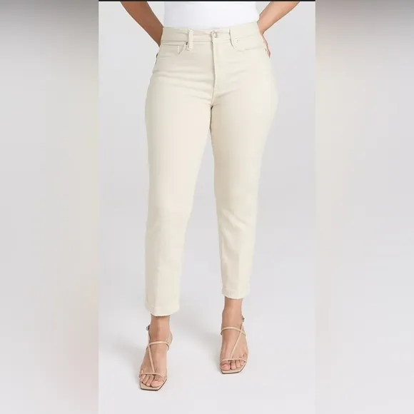 NWT Good American, Good Classic Jeans, Skinnyish Fit, Size 6 in Bone