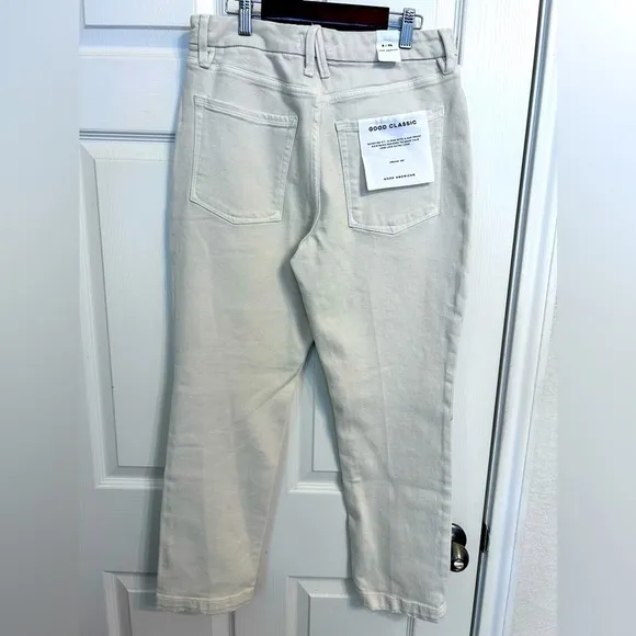 NWT Good American, Good Classic Jeans, Skinnyish Fit, Size 6 in Bone
