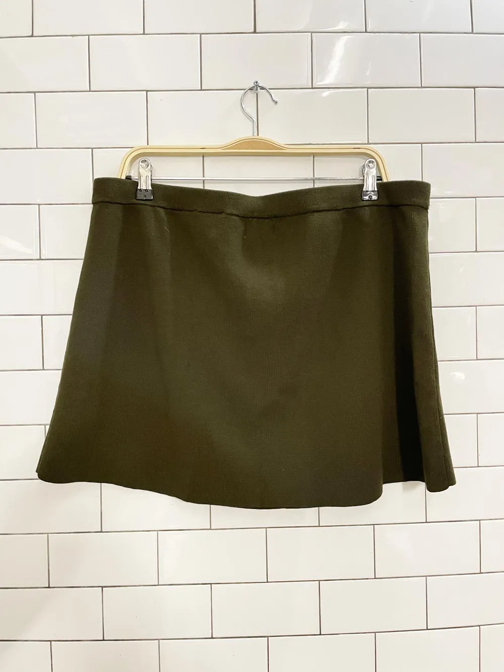 nwt h&m knit gold button mini skirt