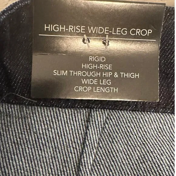 NWT OAT New York High Rise Wide Leg Crop with Tie