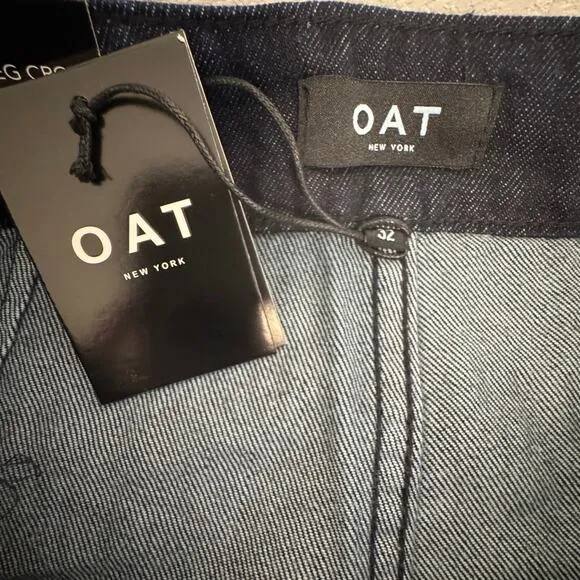 NWT OAT New York High Rise Wide Leg Crop with Tie
