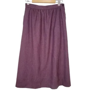 NWT Vintage 80s Wool Skirt Purple with Pockets size 8