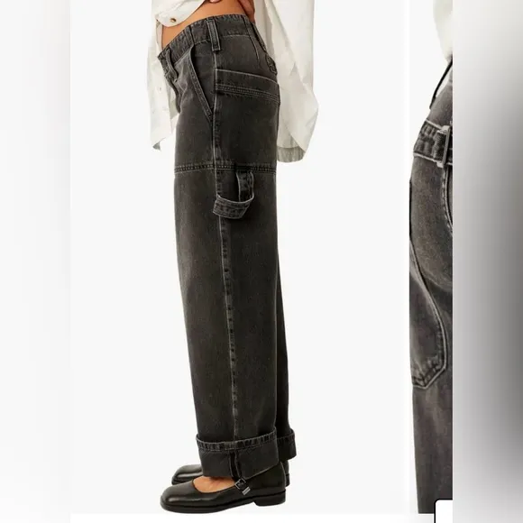 NWT‎ We the Free Major Leagues Cargo Carpenter Faded  Jeans Size 24