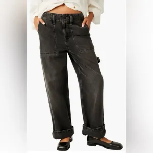 NWT‎ We the Free Major Leagues Cargo Carpenter Faded  Jeans Size 24