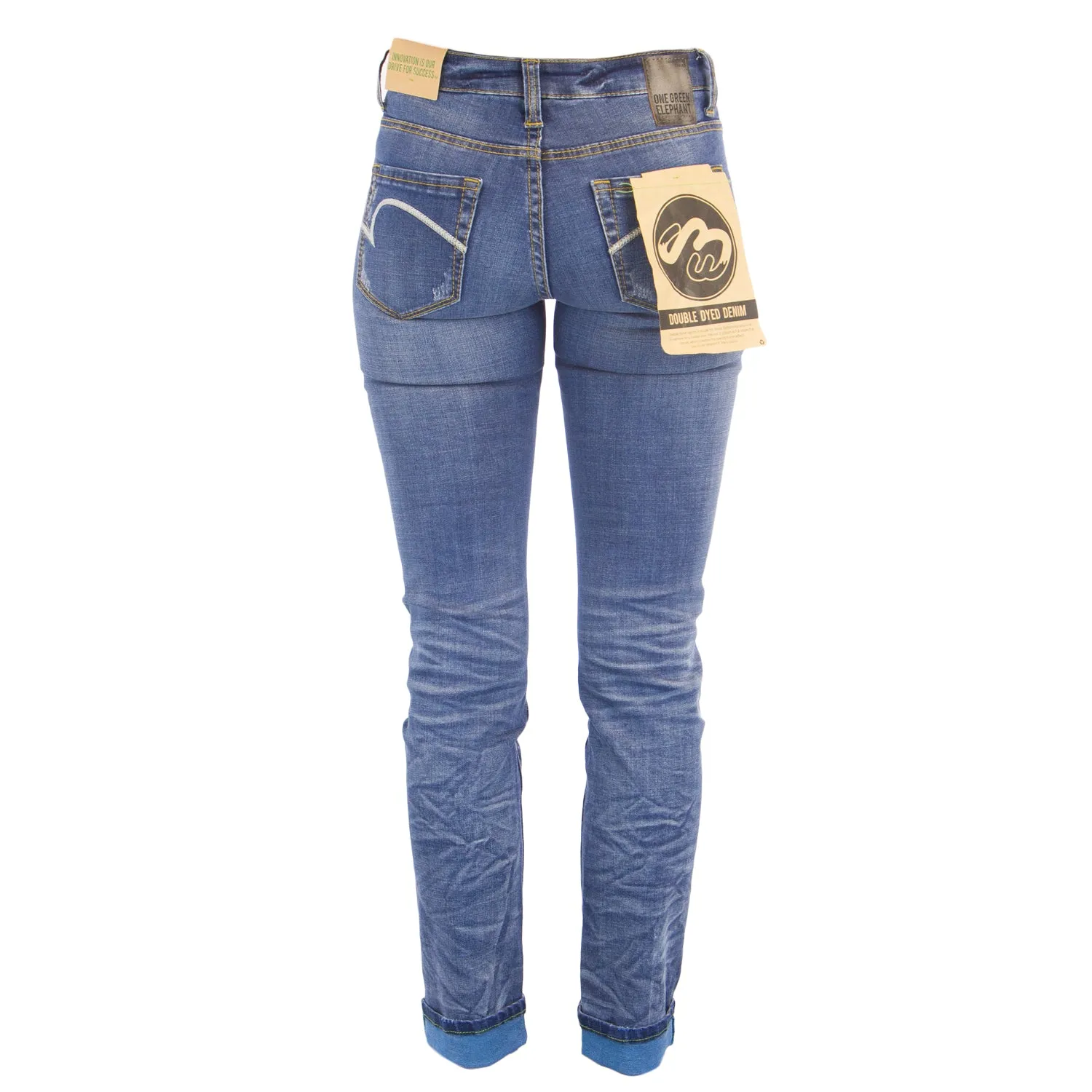 ONE GREEN ELEPHANT Womens Blue Bogota Cigarette Fit Jeans $95 NWT
