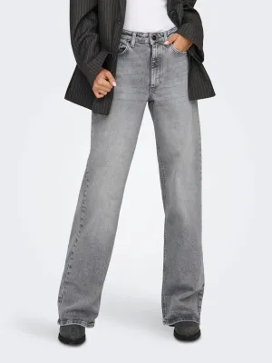 ONLY | JUICY WIDE HIGH WAIST JEANS | GREY